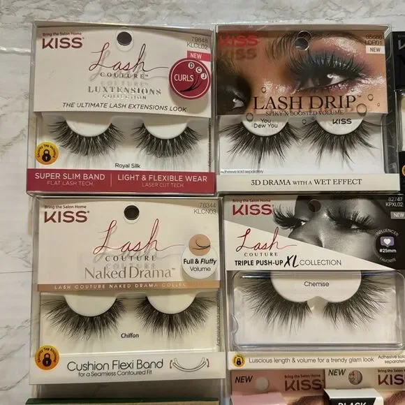 Kiss lashes for eyes day to day looks and lash glue liner in dark and clear - Picture 2 of 8